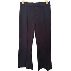 Spanx Wide Leg Pants Women's Size XL Navy Blue Pull On Dressy Pants Office Ponte